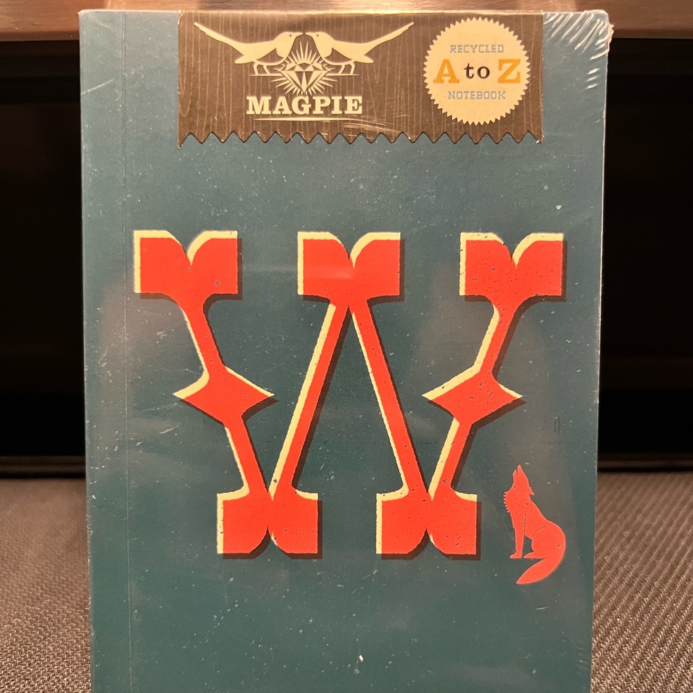 Mini Notebook Journal Diary "W" Lined Pages Magpie Nordstrom New in Shrink Wrap